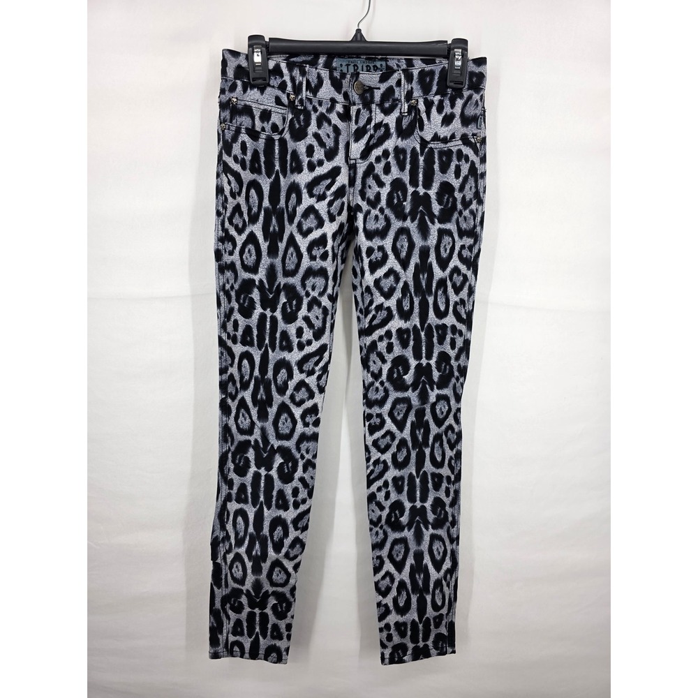 Tripp NYC Daang Goodman Grey Leopard Print Skinny Jeans Womens Size 3
